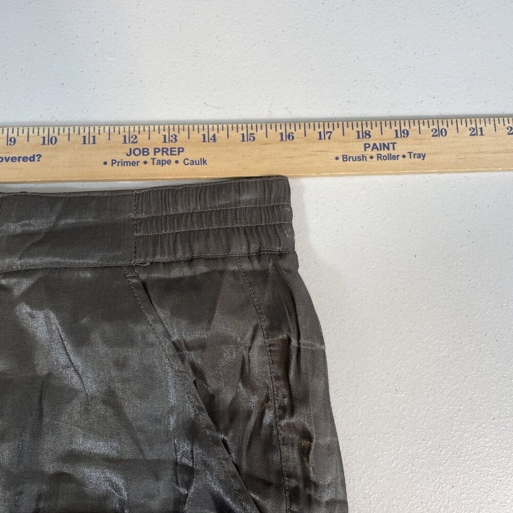 Anthropologie Shimmer Cargo Pants Womens Size Extra Small Dark‎ Brown Green - Picture 6 of 11